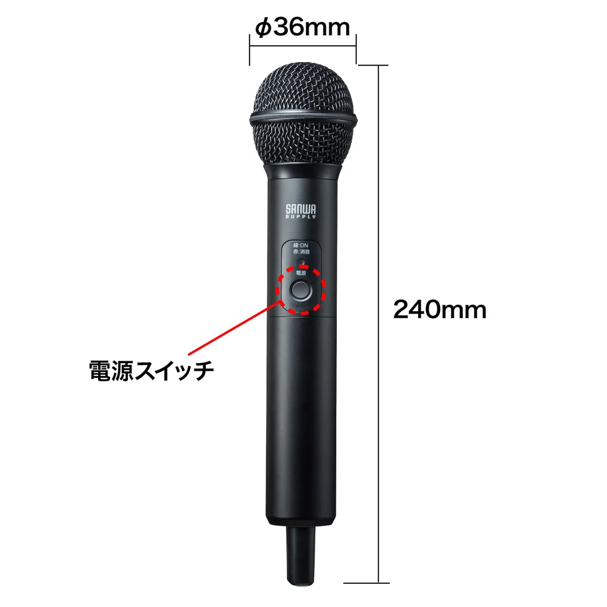 ワイヤレスマイク（MM-SPAMP8用） MM-SPHMW5