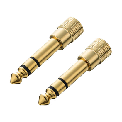 3.5mm Stereo Mini Plug to 6.3mm Stereo Standard Plug Conversion Adapter MM-SPKB2N