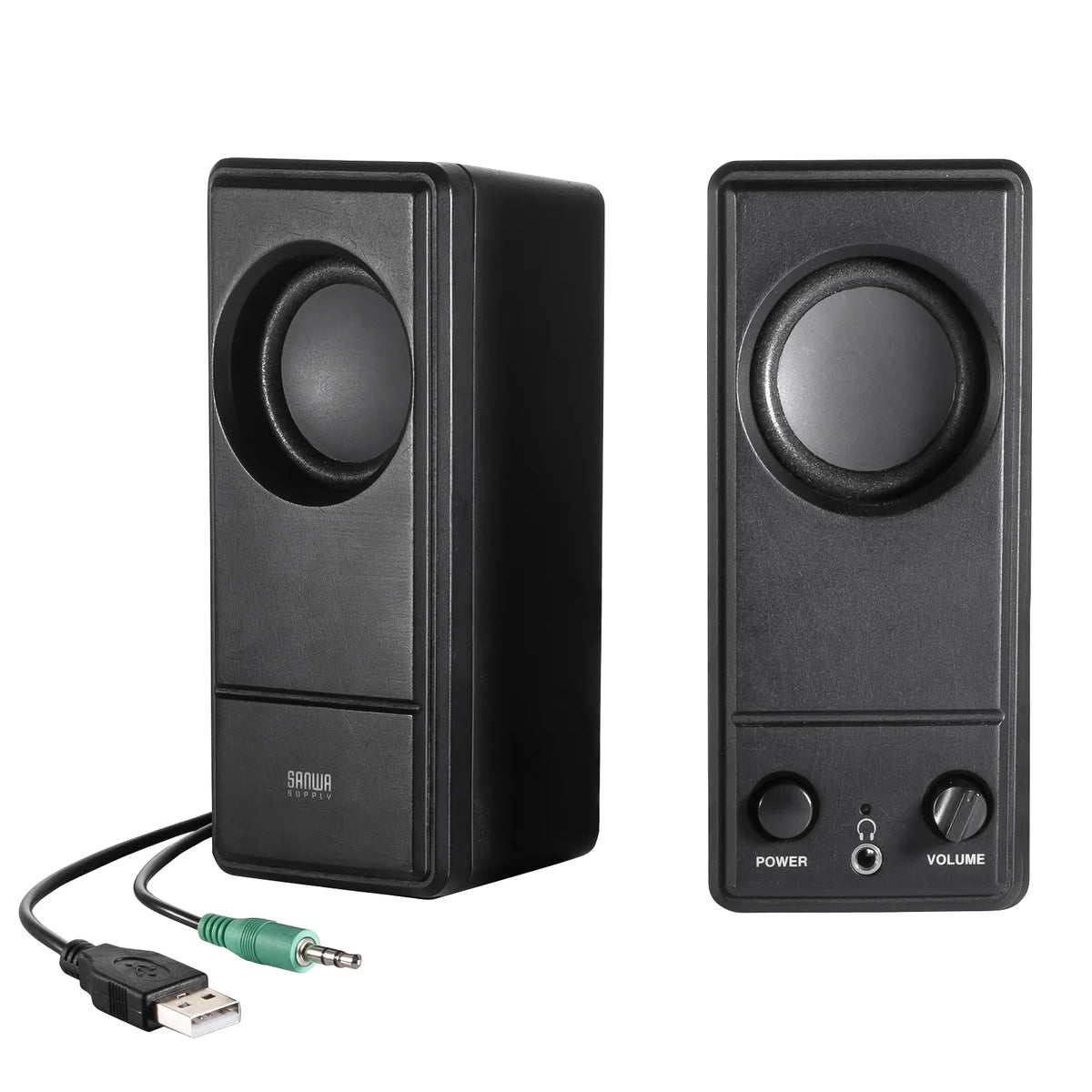 USB電源PCスピーカー MM-SPL18UBK