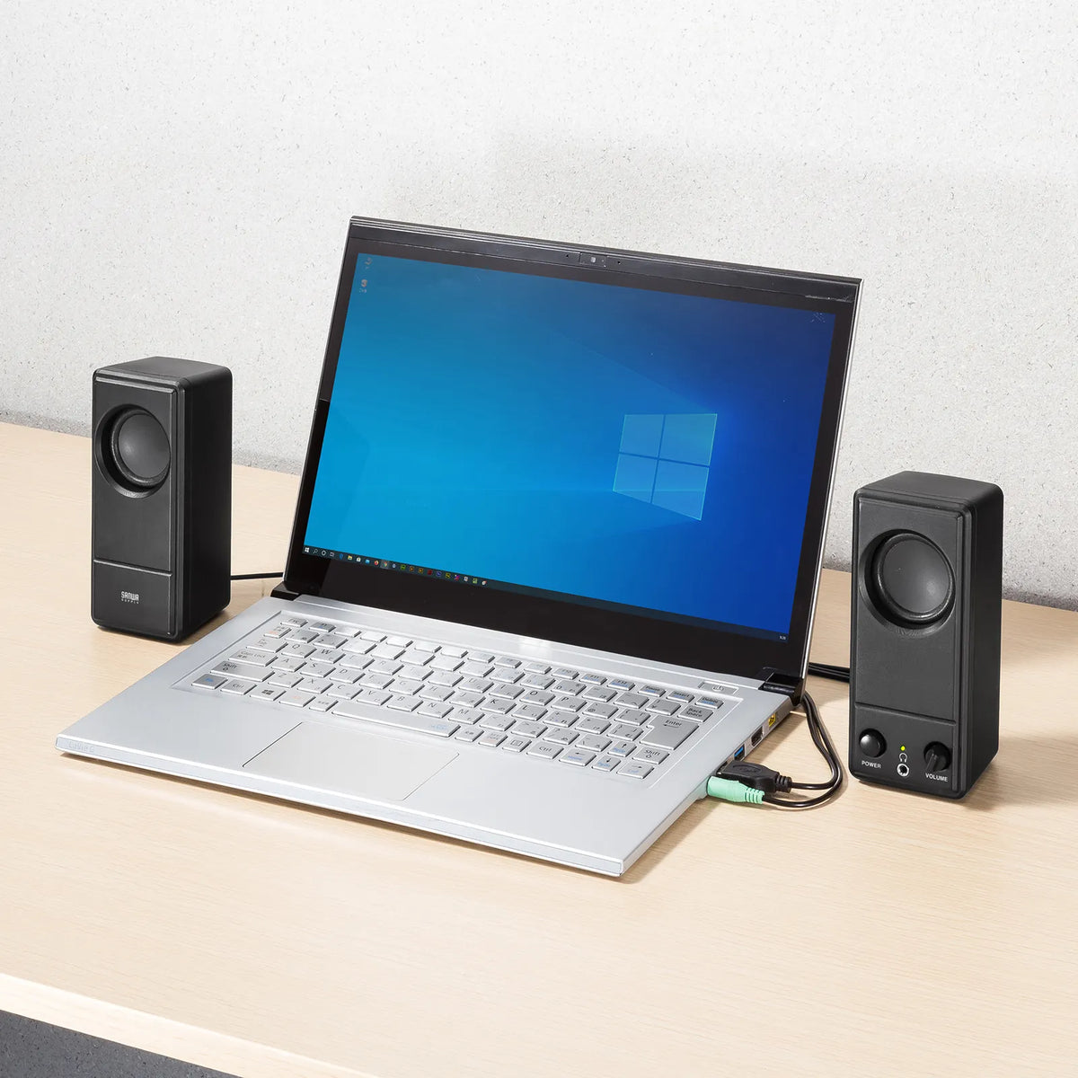 USB電源PCスピーカー MM-SPL18UBK