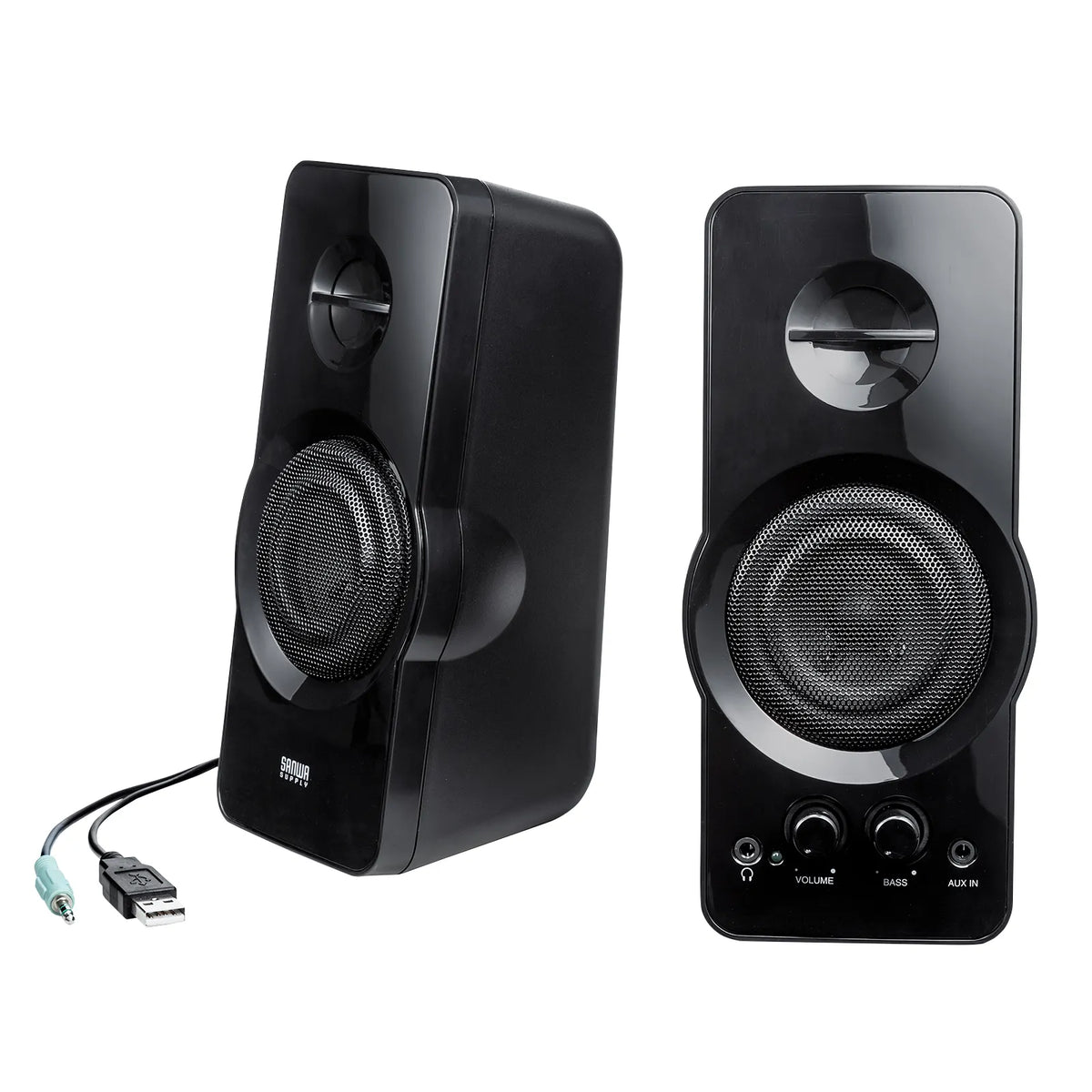 ハイパワーUSB電源スピーカー MM-SPL19UBK