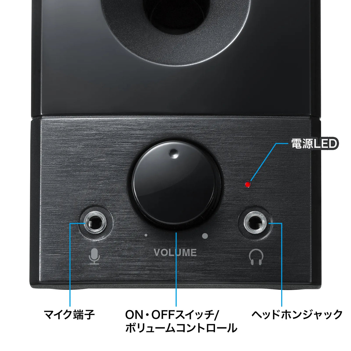 USB電源スピーカー（実用最大出力6W) MM-SPL20UBK