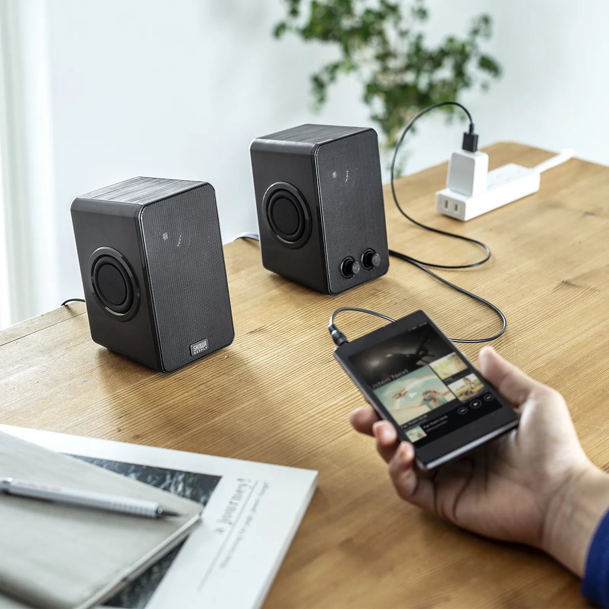 USB-powered speaker (with passive radiator) MM-SPL22UBK