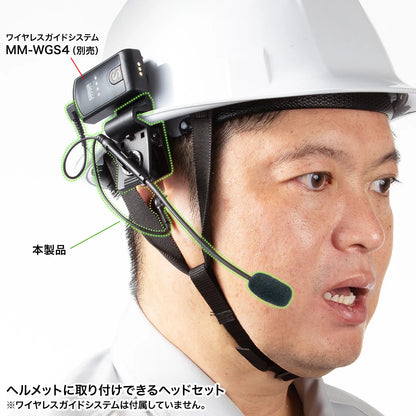 Helmet-mounted earphone microphone (for guide systems) MM-WGS4-HS4