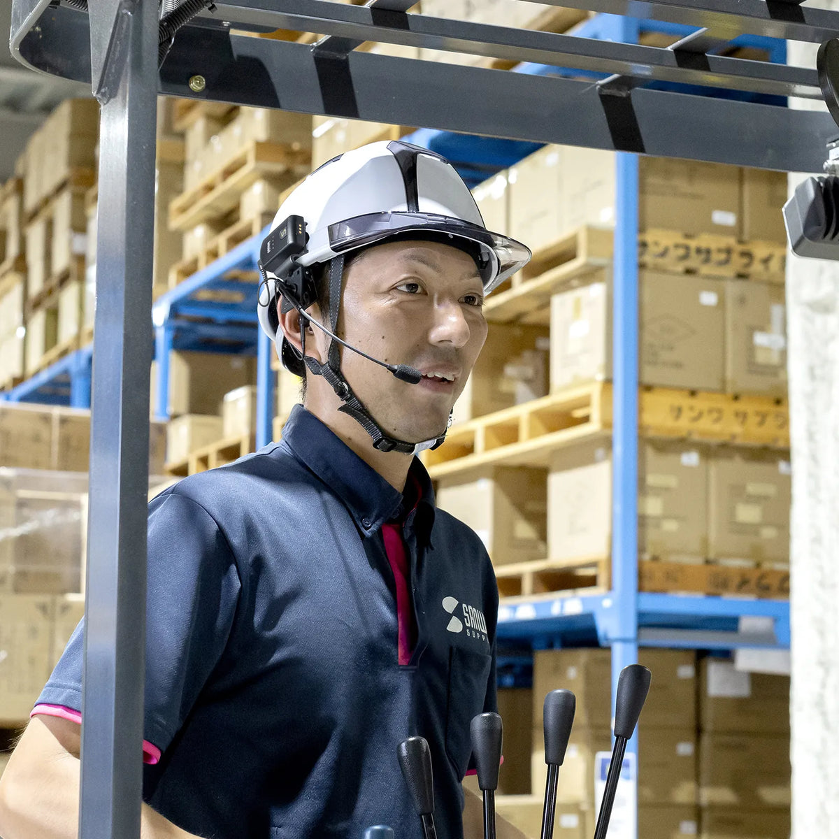 Helmet-mounted earphone microphone (for guide systems) MM-WGS4-HS4