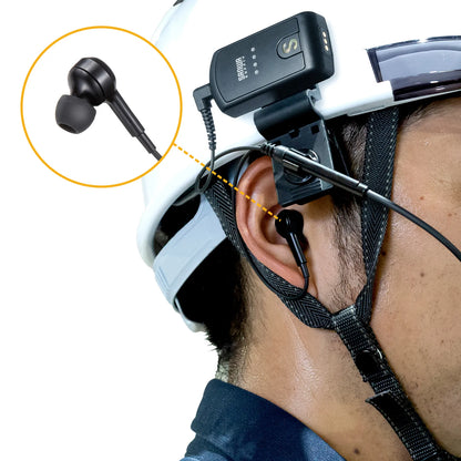 Helmet-mounted earphone microphone (for guide systems) MM-WGS4-HS4