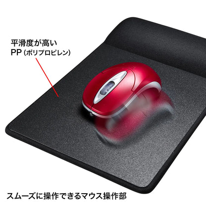 Mouse pad with wrist rest (cloth material, standard height, black) MPD-GELNNBK
