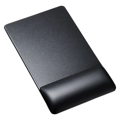 Mouse pad with wrist rest (leather-like material, standard height, black) MPD-GELPNBK