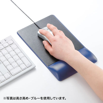 Mouse pad with wrist rest (leather-like material, standard height, black) MPD-GELPNBK