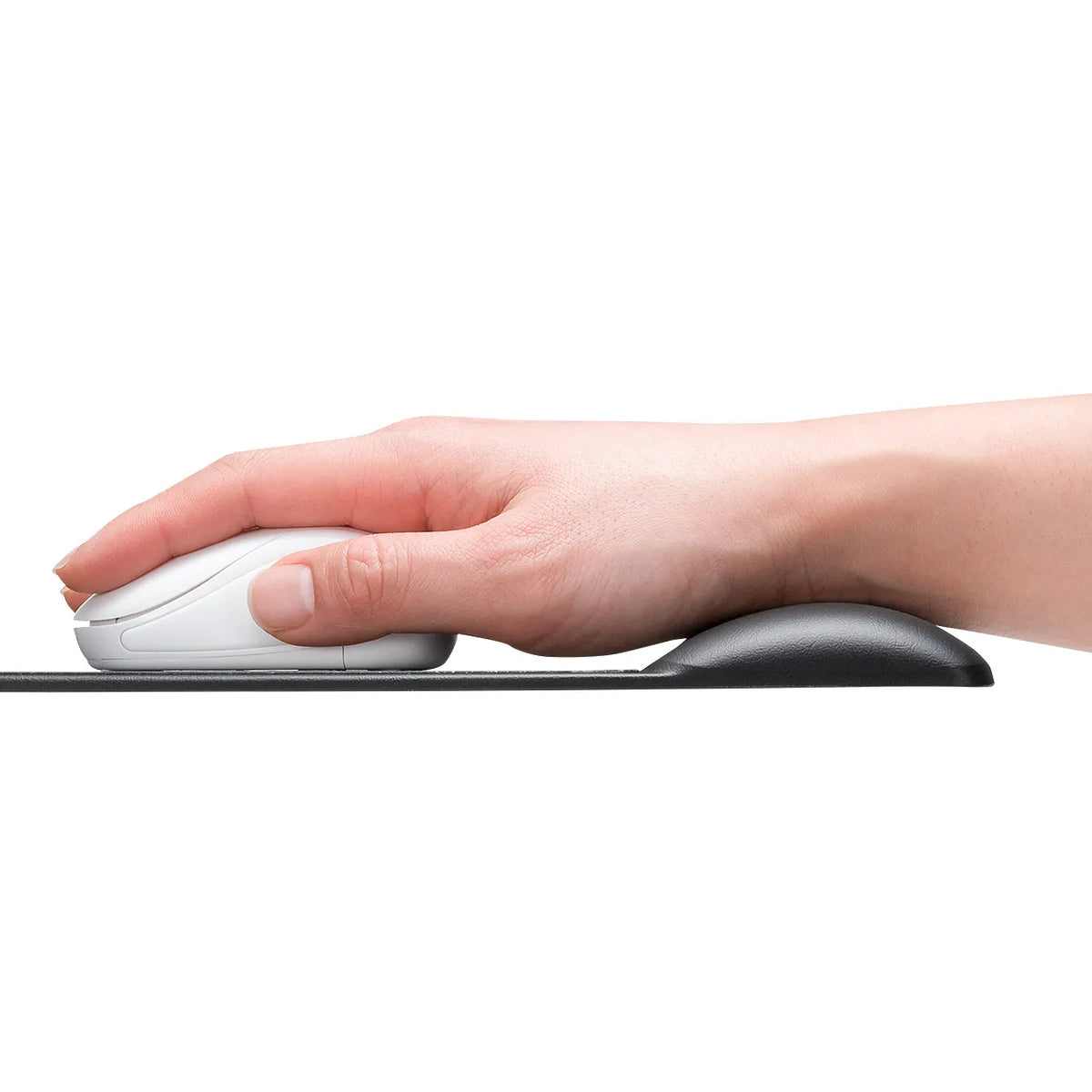 Mouse pad with wrist rest (leather-like material, standard height, black) MPD-GELPNBK