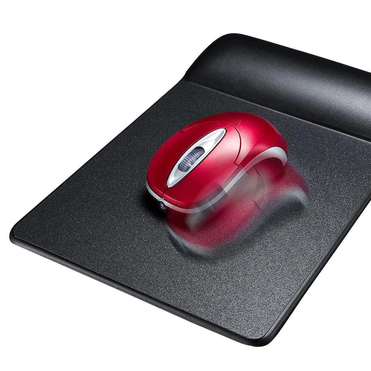 Mouse pad with wrist rest (leather-like material, standard height, black) MPD-GELPNBK
