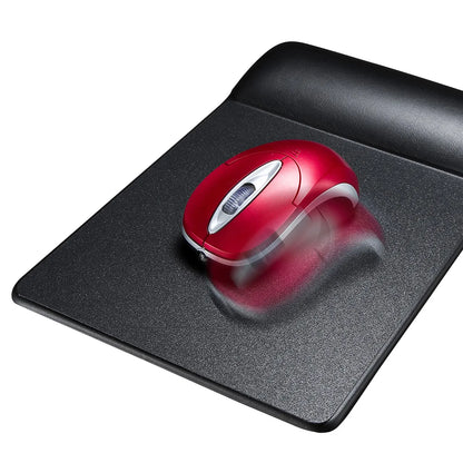 Mouse pad with wrist rest (leather-like material, standard height, black) MPD-GELPNBK