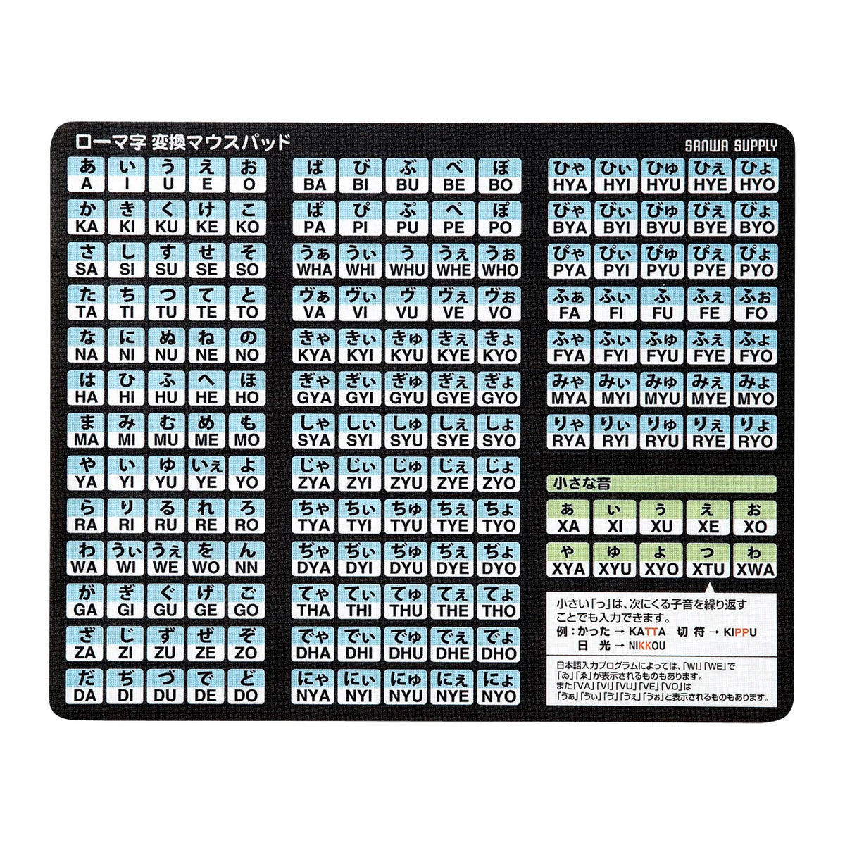 ローマ字変換マウスパッド MPD-OP17RL8BK