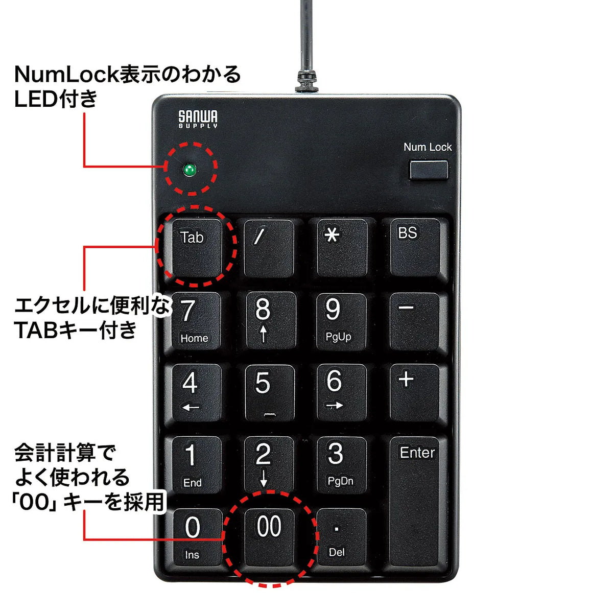 USB Numeric Keypad NT-17UBKN