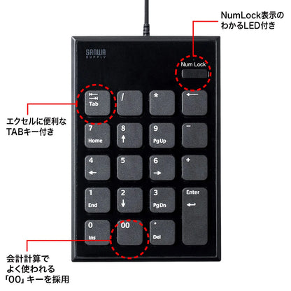 Silent TypeC numeric keypad NT-23CBK