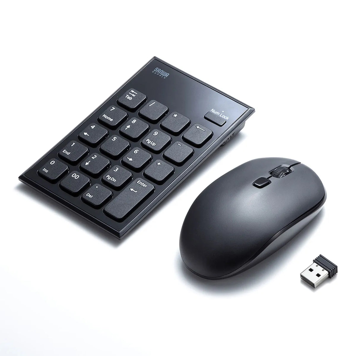 Silent Wireless Numeric Keypad Mouse Set NT-WL23SETBK