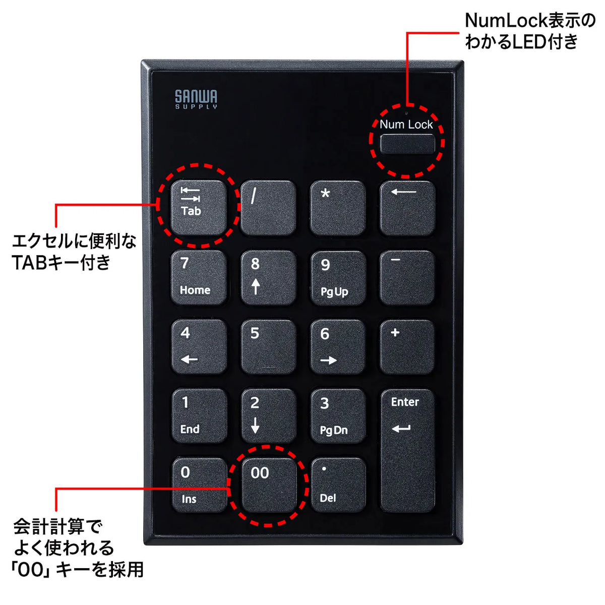 Silent Wireless Numeric Keypad Mouse Set NT-WL23SETBK