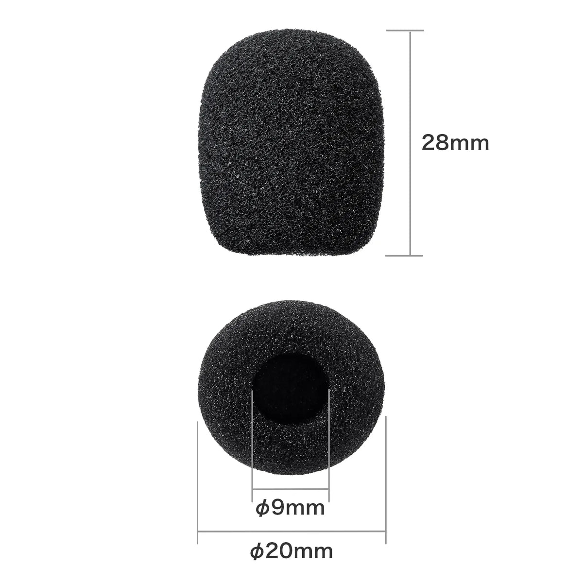Sponge for portable megaphone head microphone (10 pieces) P-SP-CV2