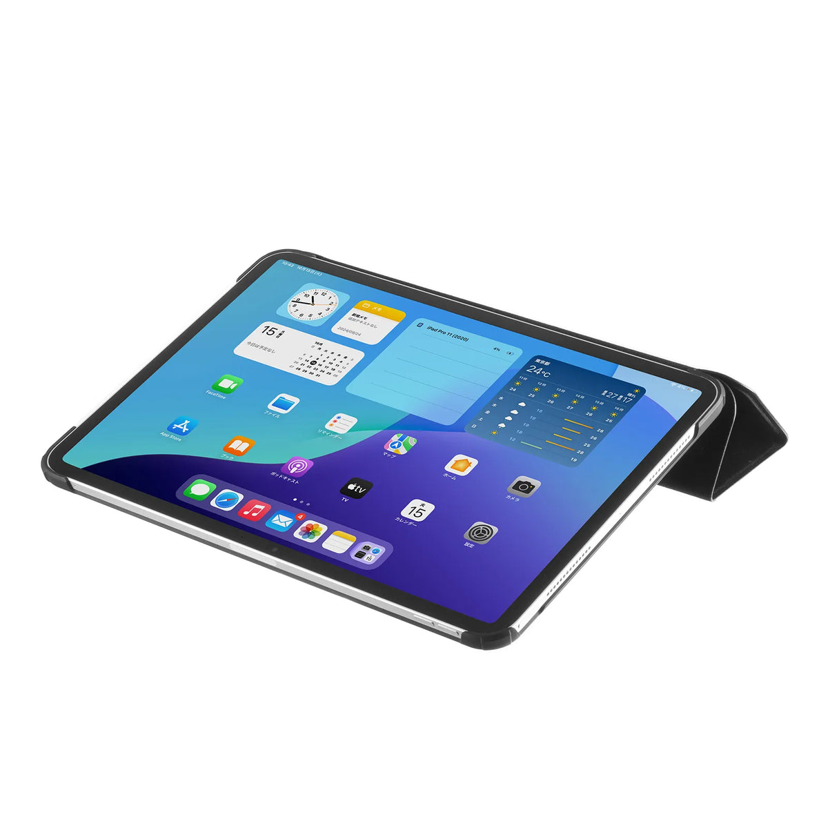 Soft leather case for iPad Pro 11-inch (M4/2024) (Black) PDA-IPAD1707BK2
