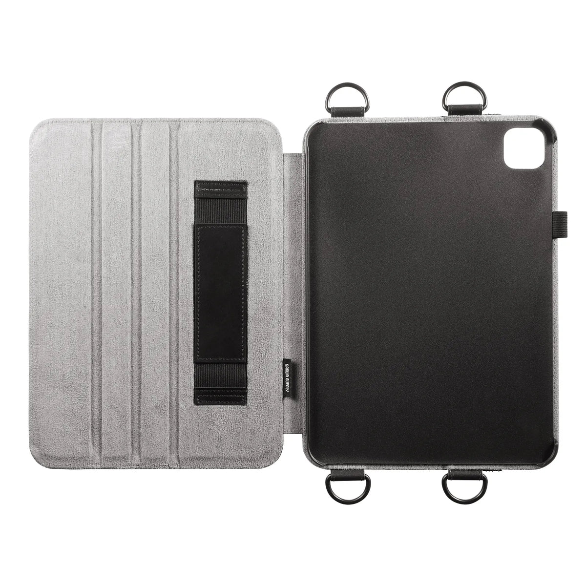 iPad Pro 11インチ（M4/2024）用スタンド・ベルト付きケース PDA-IPAD1712BK2
