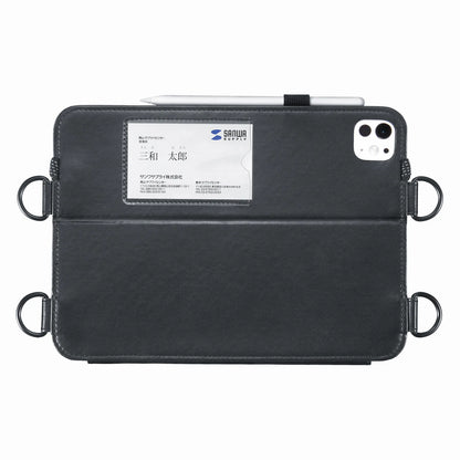 iPad Pro 11インチ（M4/2024）用スタンド・ベルト付きケース PDA-IPAD1712BK2