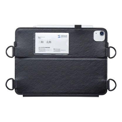 iPad Air 2020 スタンド機能付きショルダーベルトケース PDA-IPAD1712BK