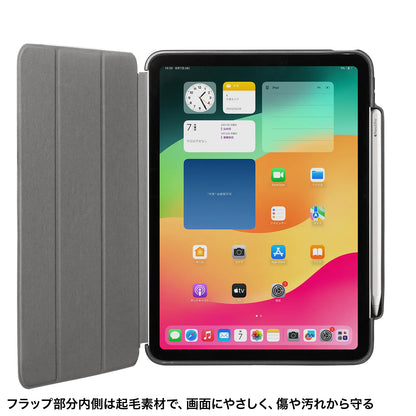 iPad Air 11インチ（M2/2024）用タッチペン収納ポケット付きケース PDA-IPAD1714BK2