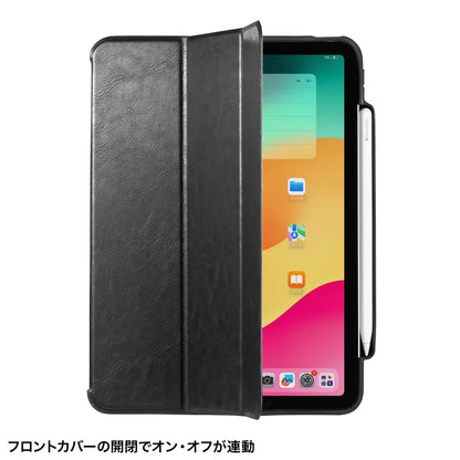 iPad Air 11インチ（M2/2024）用タッチペン収納ポケット付きケース PDA-IPAD1714BK2