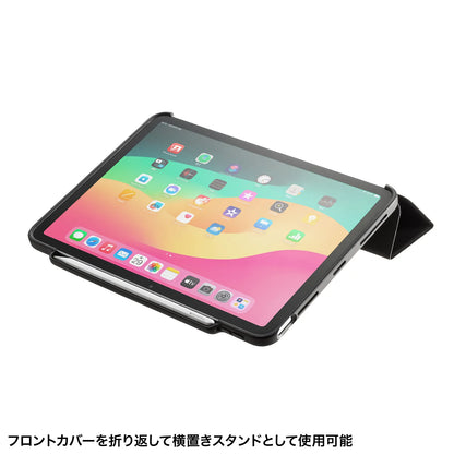 iPad Air 11インチ（M2/2024）用タッチペン収納ポケット付きケース PDA-IPAD1714BK2