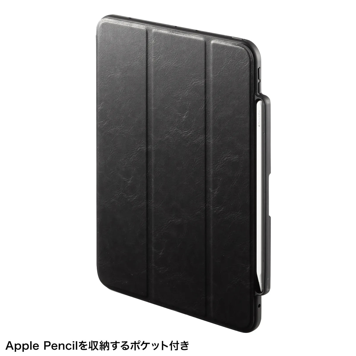 iPad Pro 11インチ（M4/2024）用タッチペン収納ポケット付きケース PDA-IPAD1714BK3