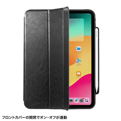 iPad Pro 11インチ（M4/2024）用タッチペン収納ポケット付きケース PDA-IPAD1714BK3