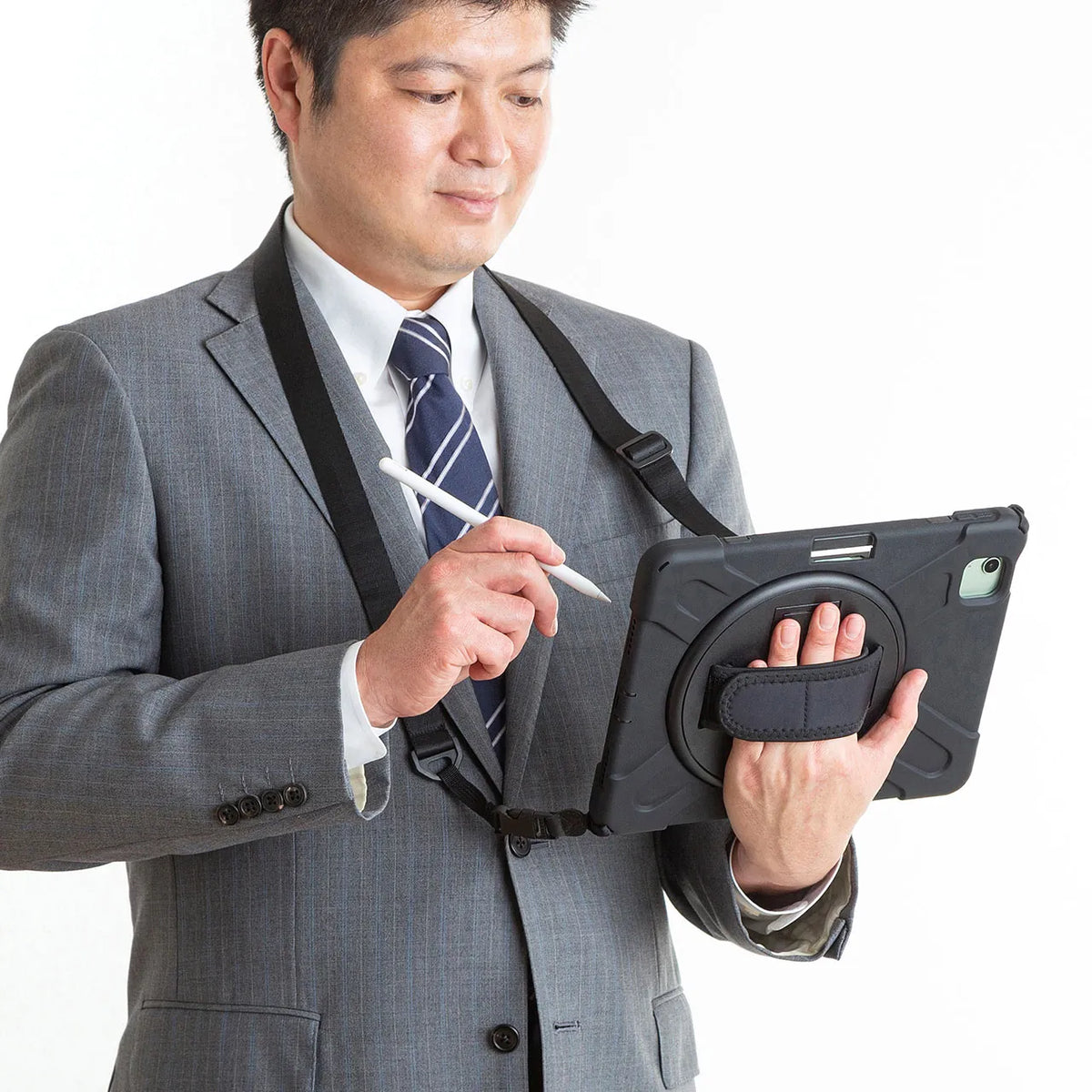 iPad Air Shockproof Case (with handle, stand, and shoulder strap) PDA-IPAD1717BK