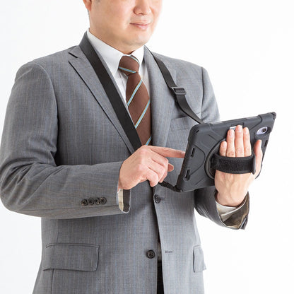 iPad mini shockproof case (with handle, stand, and shoulder strap) PDA-IPAD1817BK