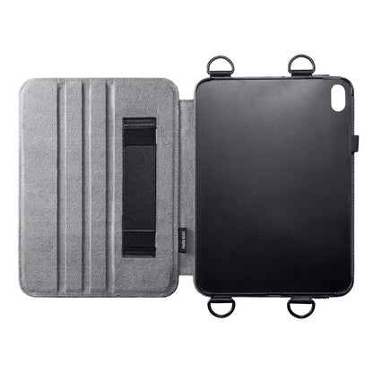 iPad10.9インチ用スタンド機能付きショルダーベルトケース PDA-IPAD1912BK