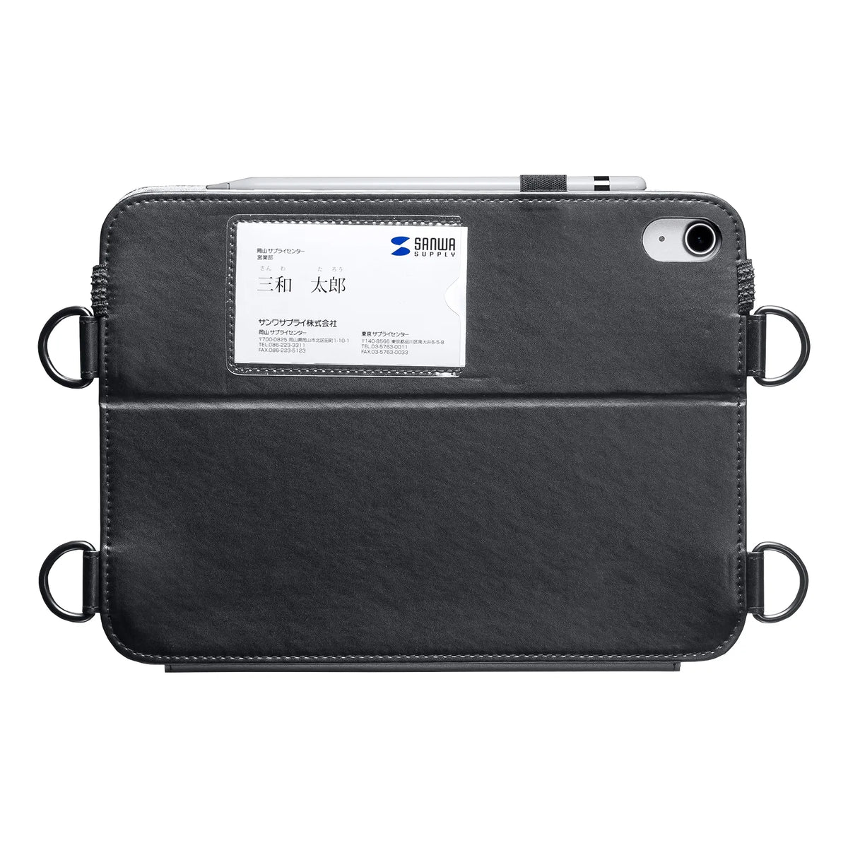 iPad10.9インチ用スタンド機能付きショルダーベルトケース PDA-IPAD1912BK