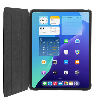 iPad Pro 13インチ（M4/2024）用ソフトレザーケース（ブラック） PDA-IPAD2007BK