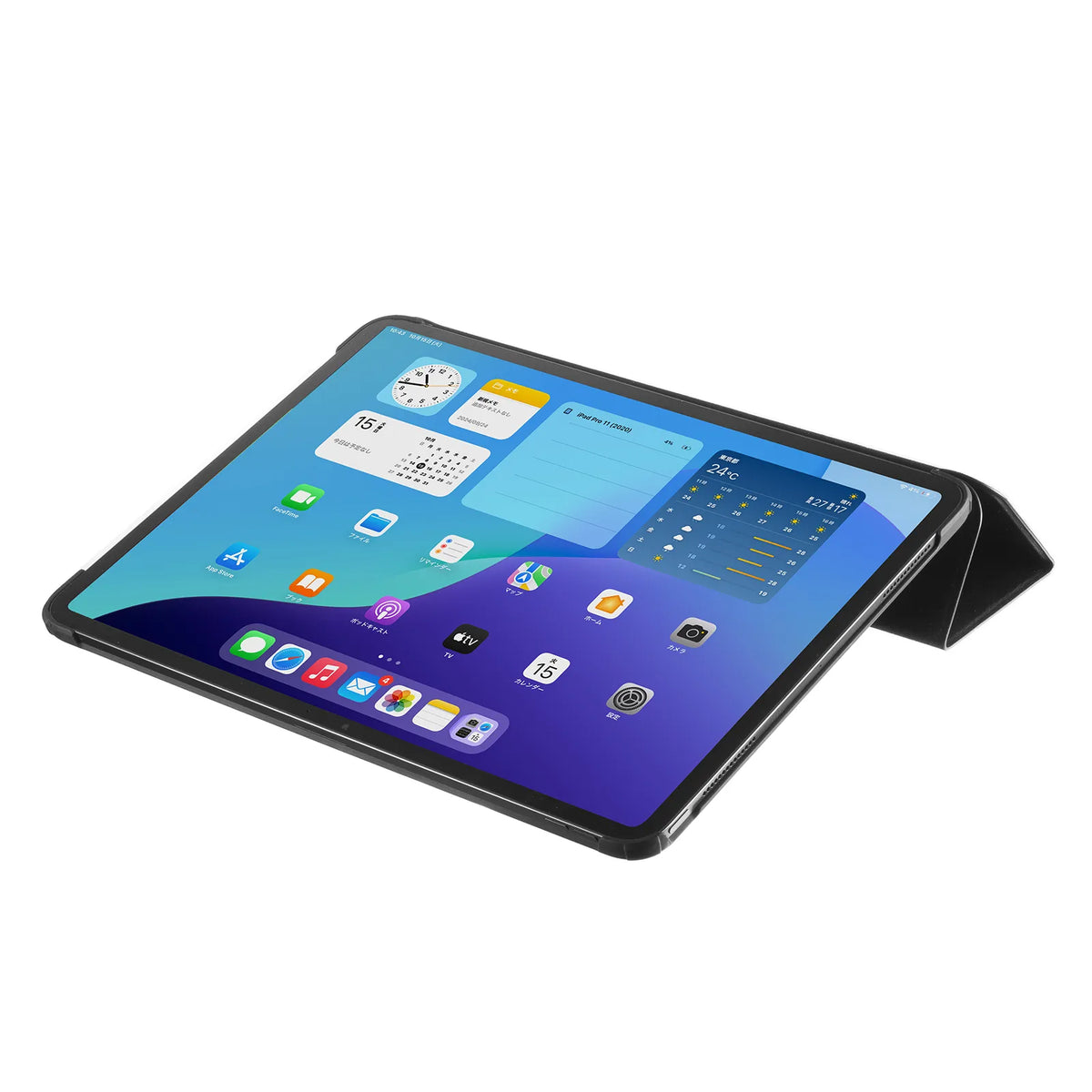 iPad Pro 13インチ（M4/2024）用ソフトレザーケース（ブラック） PDA-IPAD2007BK