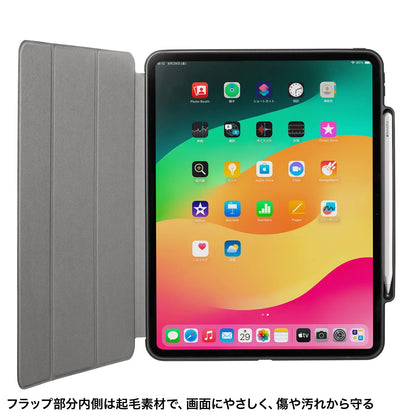 iPad Pro 13-inch (M4/2024) case with stylus pen storage pocket PDA-IPAD2014BK