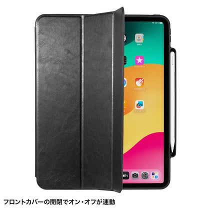 iPad Pro 13-inch (M4/2024) case with stylus pen storage pocket PDA-IPAD2014BK