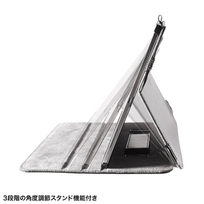 iPad Air 13インチ（M2/2024）用スタンド・ベルト付きケース PDA-IPAD2112BK