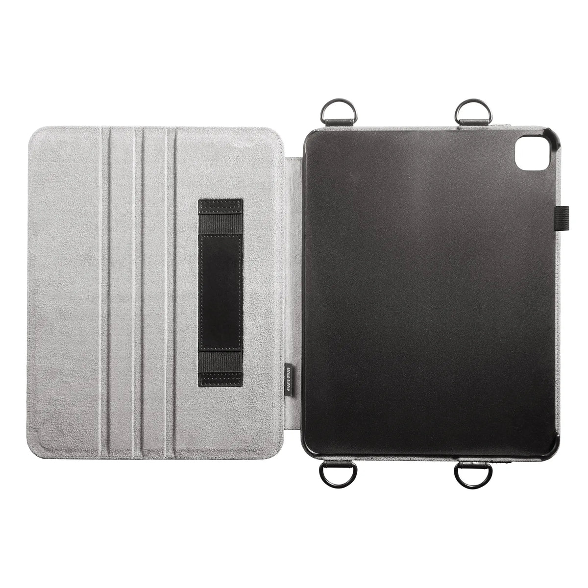 iPad Air 13インチ（M2/2024）用スタンド・ベルト付きケース PDA-IPAD2112BK