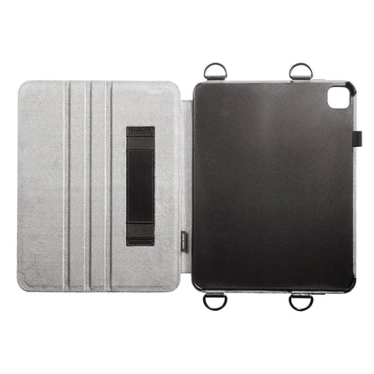 iPad Air 13インチ（M2/2024）用スタンド・ベルト付きケース PDA-IPAD2112BK