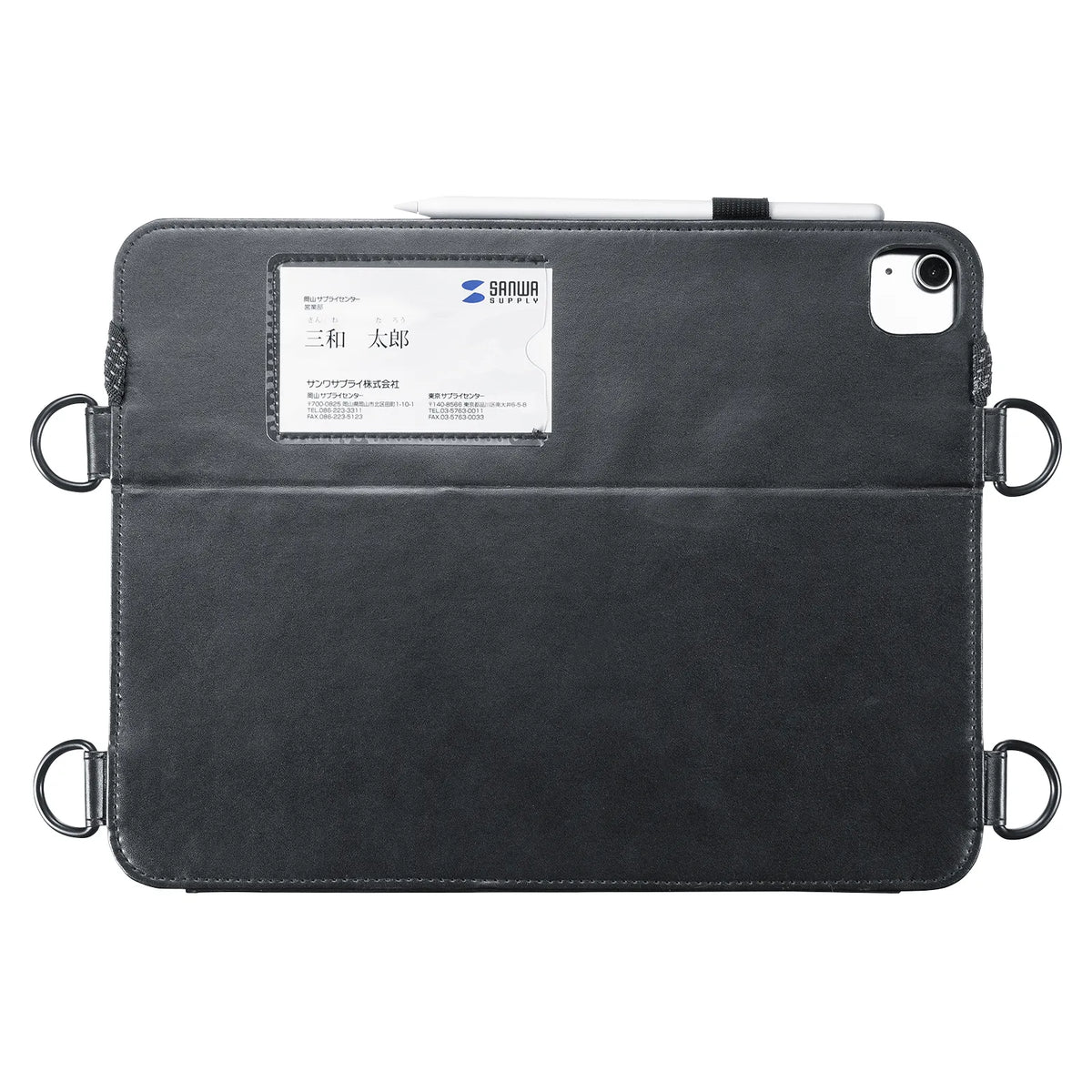 iPad Air 13インチ（M2/2024）用スタンド・ベルト付きケース PDA-IPAD2112BK