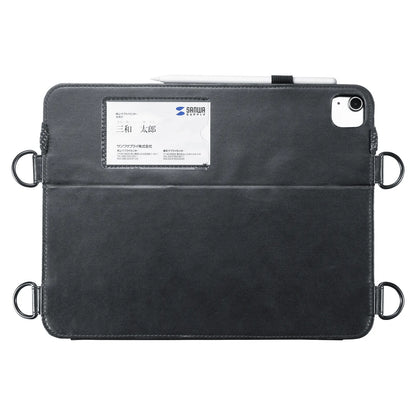 iPad Air 13インチ（M2/2024）用スタンド・ベルト付きケース PDA-IPAD2112BK