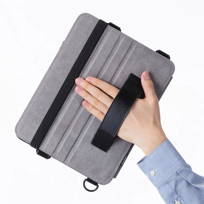 iPad Air 13インチ（M2/2024）用スタンド・ベルト付きケース PDA-IPAD2112BK