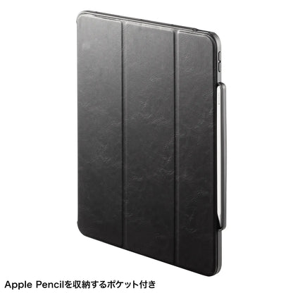 iPad Air 13-inch (M2/2024) case with stylus pen storage pocket PDA-IPAD2114BK