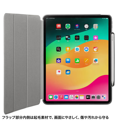 iPad Air 13-inch (M2/2024) case with stylus pen storage pocket PDA-IPAD2114BK