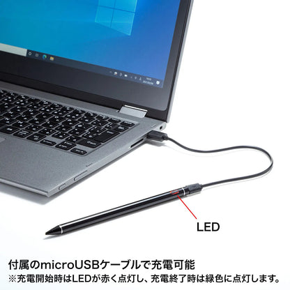 Rechargeable ultra-fine stylus pen (black) PDA-PEN46BK