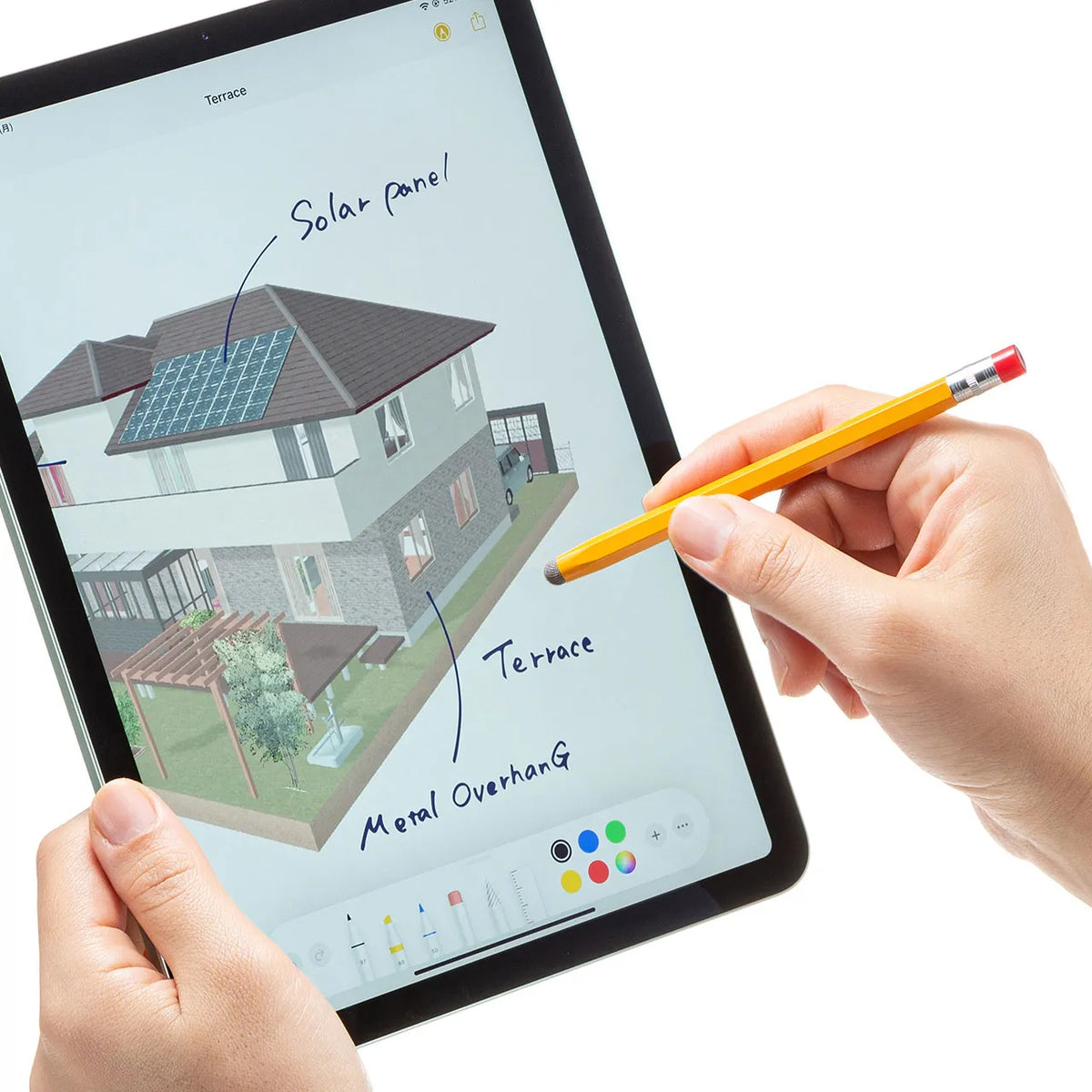 Conductive Fiber Touch Pen (Orange, Pencil Type) PDA-PEN51D