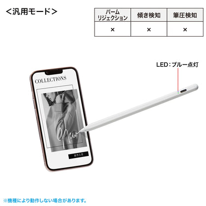 Hybrid rechargeable ultra-fine stylus pen (white) PDA-PEN58W
